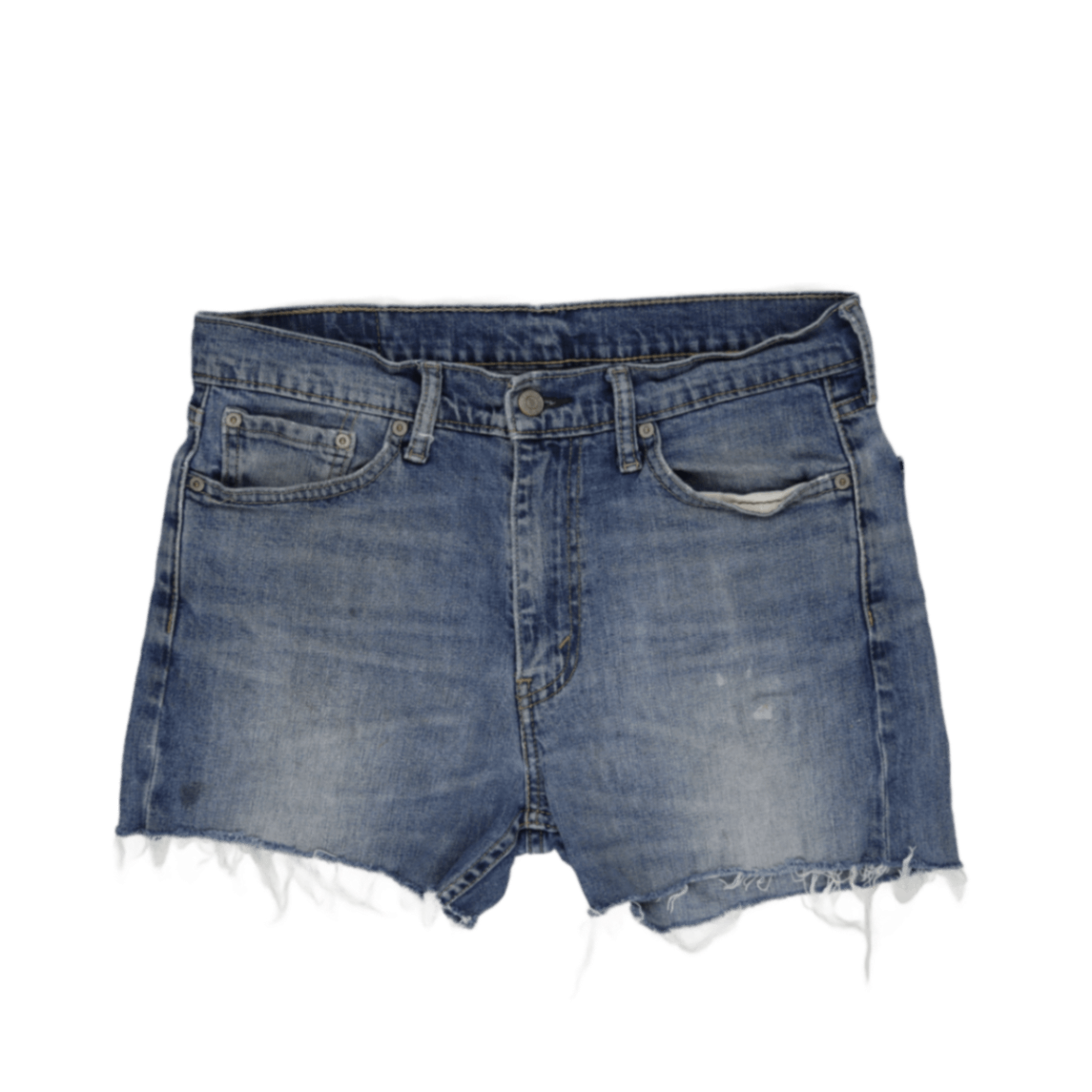 Levi's Vintage Blue Cut-Off Denim Shorts Women's Medium 6 Inch Inseam Cotton