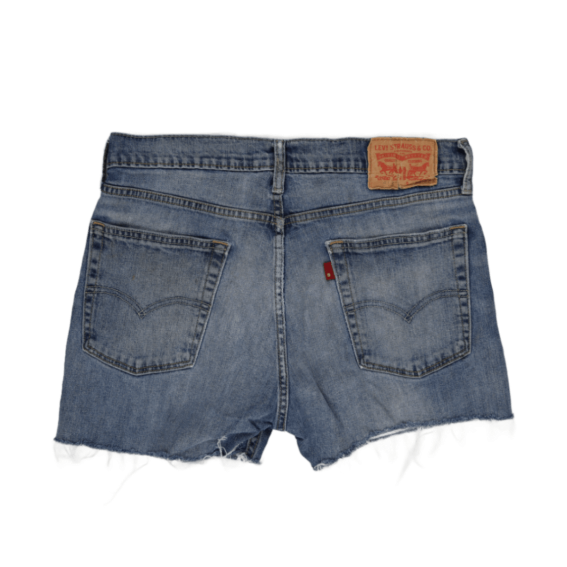 Levi's Vintage Blue Cut-Off Denim Shorts Women's Medium 6 Inch Inseam Cotton