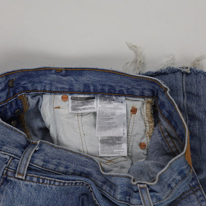 Levi's 501 Vintage Distressed Denim Cut Off Shorts Blue W31 L30 100 Percent Cotton