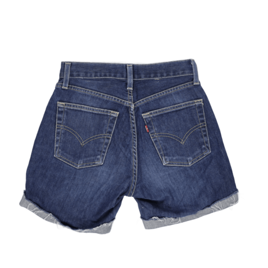 Levi's Vintage Blue Cut Off Denim Shorts Women's Size 27 Cotton 8 Inch Inseam
