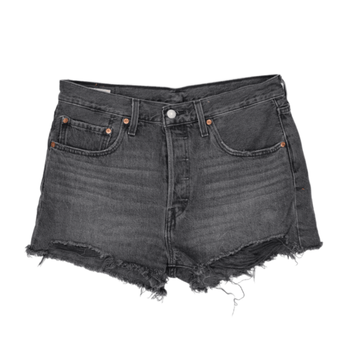 Levi's 501 Vintage Black Denim Cut-Off Shorts W27 100% Cotton