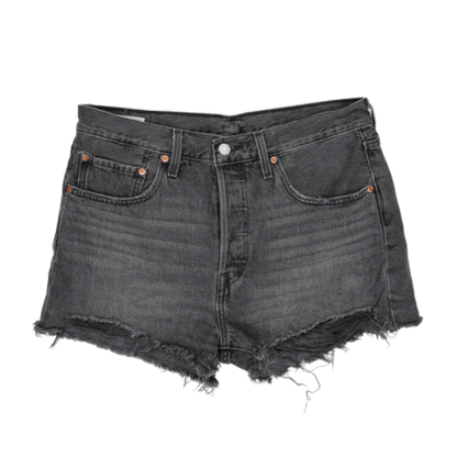 Levi's 501 Vintage Black Denim Cut-Off Shorts W27 100% Cotton