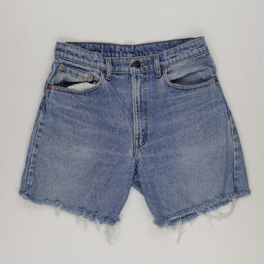 Levi's Vintage 550 Light Blue Denim Shorts 34W Casual Cotton 9 Inch Inseam