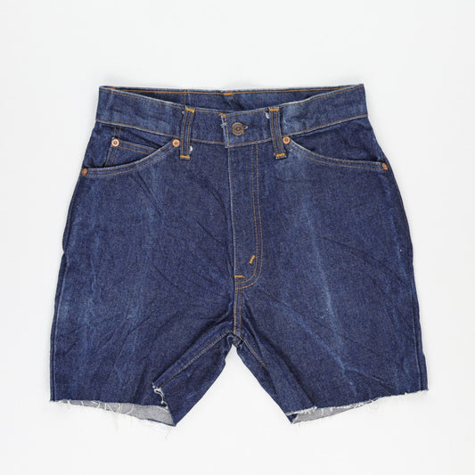 Levi's Vintage Raw Hem Denim Shorts Blue 32W Cotton Denim