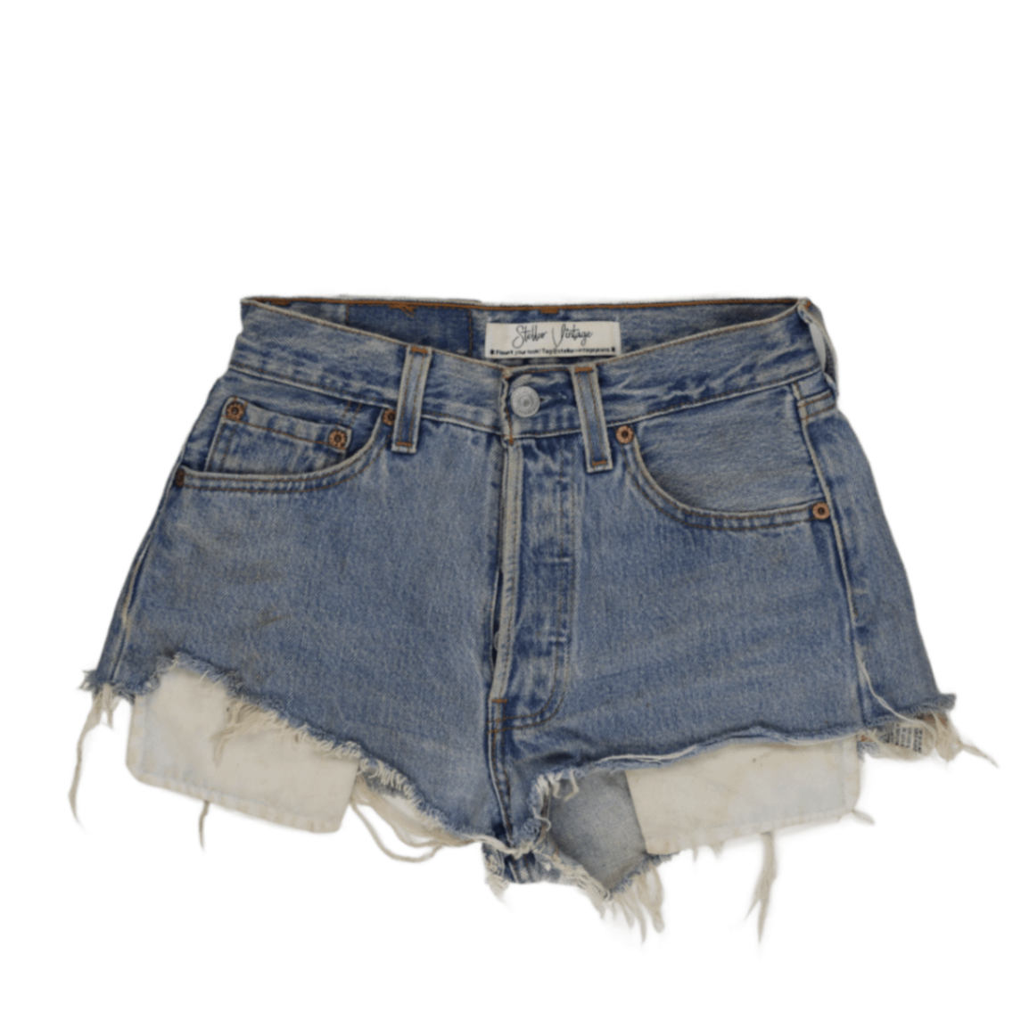 Levi's 501 Vintage Denim Shorts Blue W25 L30 Cotton Denim Women