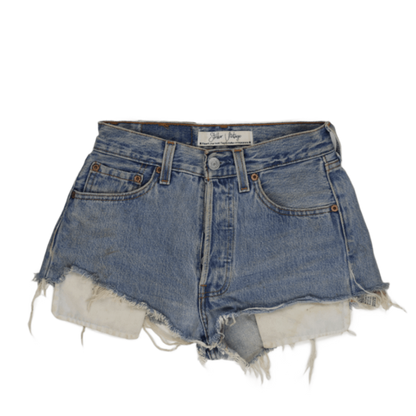 Levi's 501 Vintage Denim Shorts Blue W25 L30 Cotton Denim Women