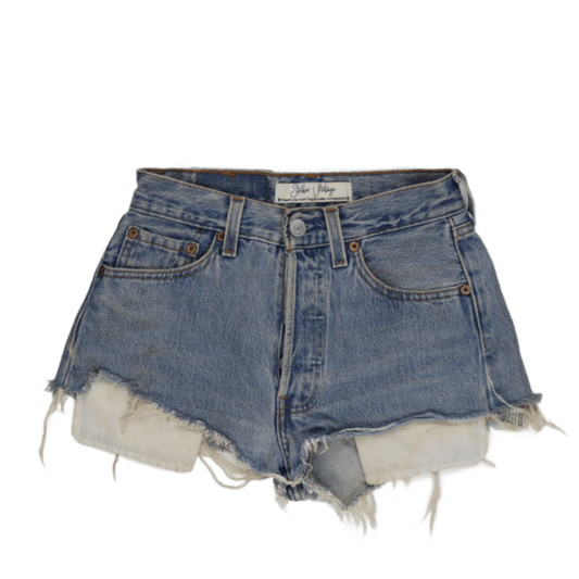 Levi's 501 Vintage Denim Shorts Blue W25 L30 Cotton Denim Women