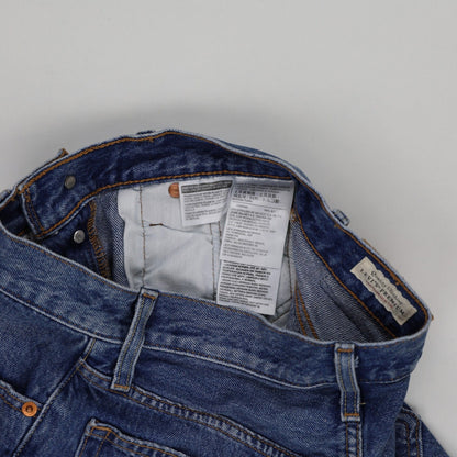 Levi's Premium 501 High Rise Distressed Denim Shorts Blue W28 Cotton Vintage