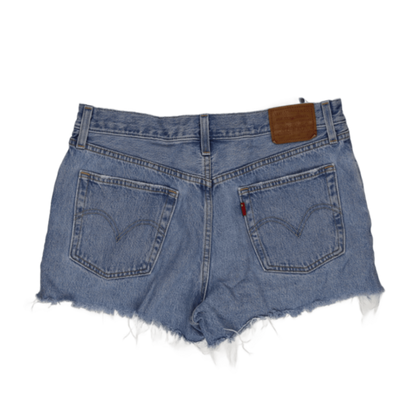 Levi's Vintage High Waisted Distressed Denim Shorts Light Blue W30 Cotton
