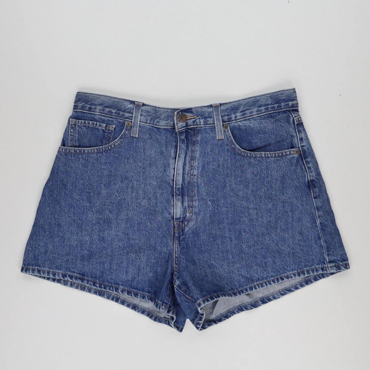 Levi's Vintage Blue Denim Shorts W34 100 Cotton High Waisted