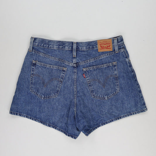 Levi's Vintage Blue Denim Shorts W34 100 Cotton High Waisted