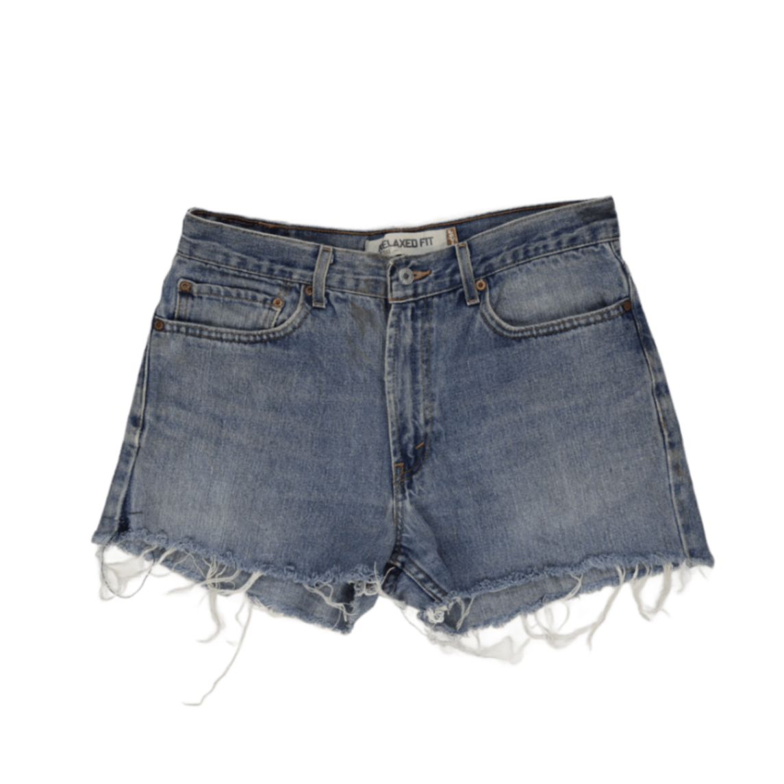 Levi's 550 Relaxed Fit Vintage Denim Cut-Off Shorts Blue W33 L34 100% Cotton