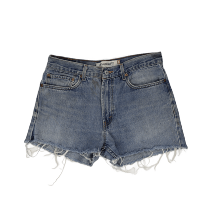 Levi's 550 Relaxed Fit Vintage Denim Cut-Off Shorts Blue W33 L34 100% Cotton
