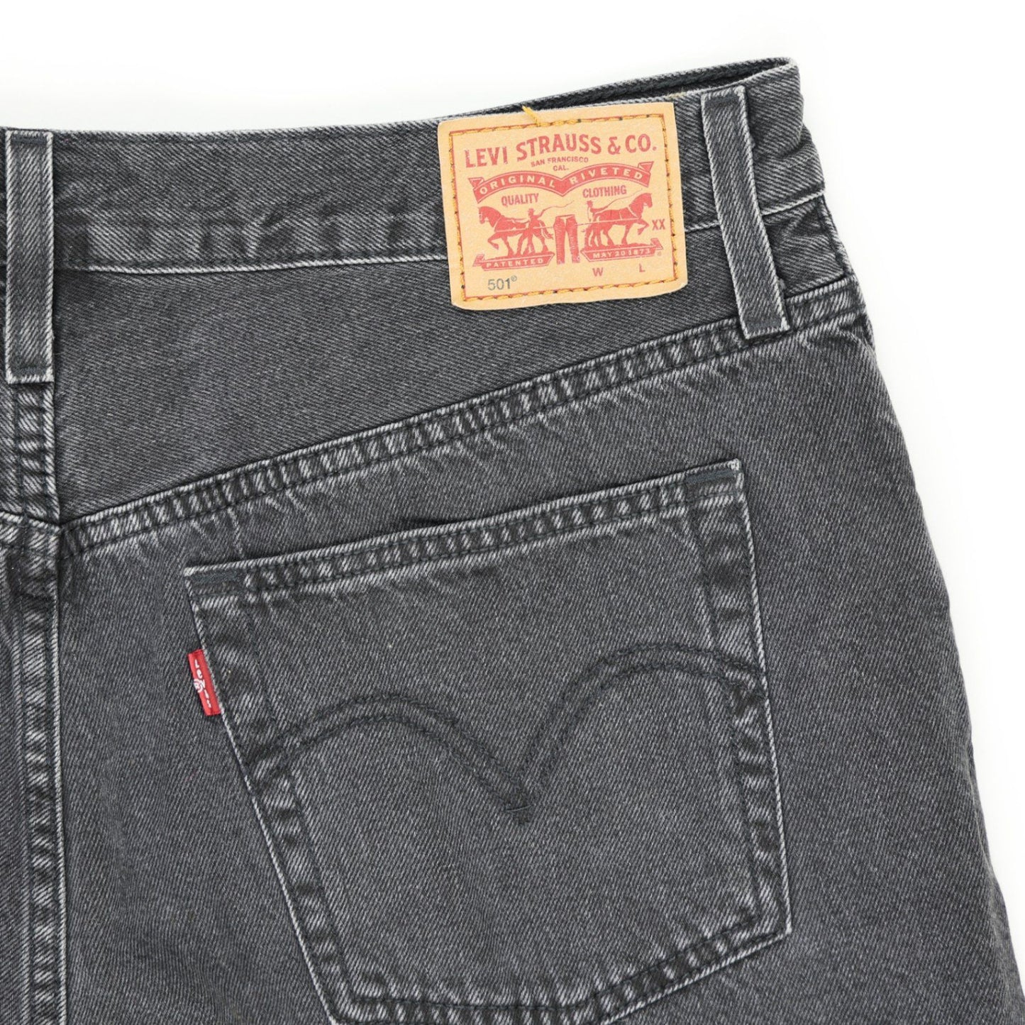 Levi's 501 Original Black Denim Shorts Women's W30 Vintage Cotton 6 Inch Inseam