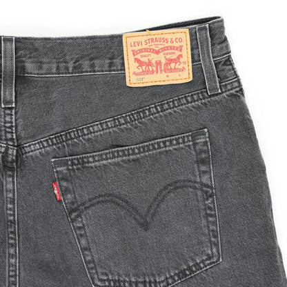 Levi's 501 Original Black Denim Shorts Women's W30 Vintage Cotton 6 Inch Inseam