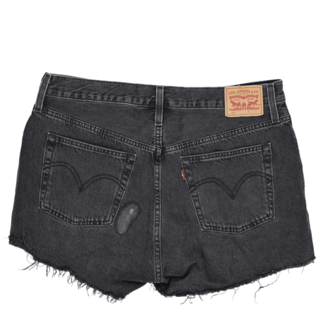 Levi's 501 Original Black Denim Shorts Women's W30 Vintage Cotton 6 Inch Inseam