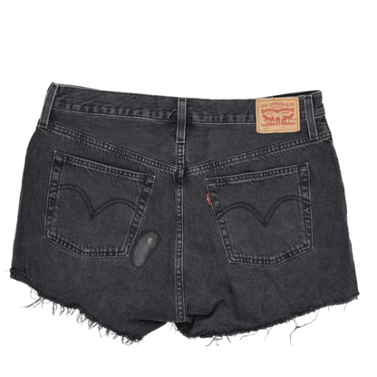 Levi's 501 Original Black Denim Shorts Women's W30 Vintage Cotton 6 Inch Inseam