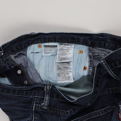 Levi's 501 Distressed Denim Shorts Blue W34 100 Percent Cotton Vintage