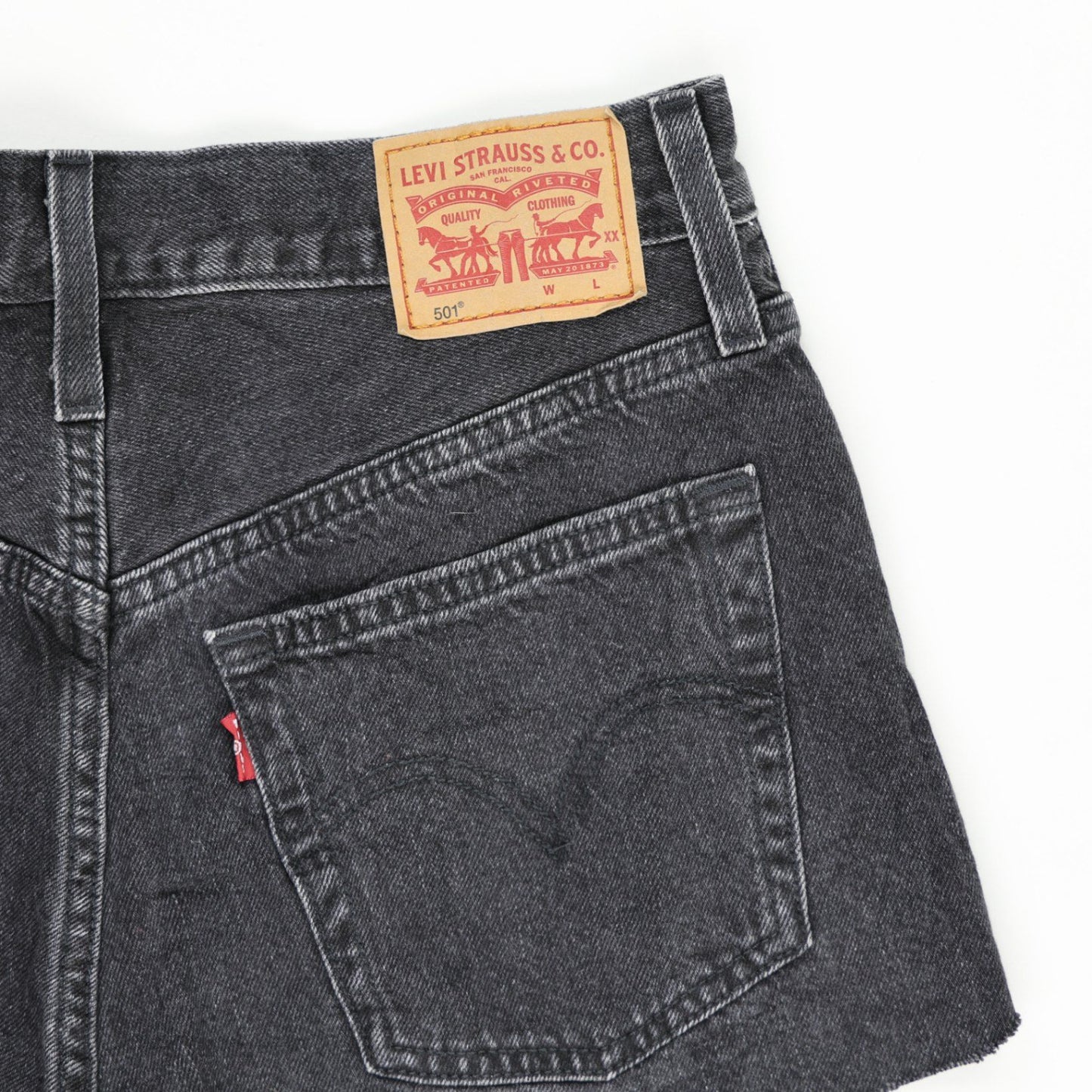 Levi's 501 Vintage Black Denim Shorts Womens W29 100% Cotton 5 Inch Inseam