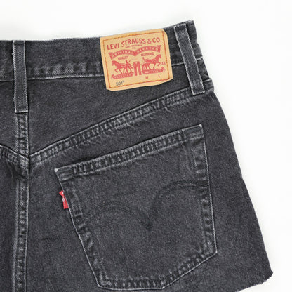 Levi's 501 Vintage Black Denim Shorts Womens W29 100% Cotton 5 Inch Inseam