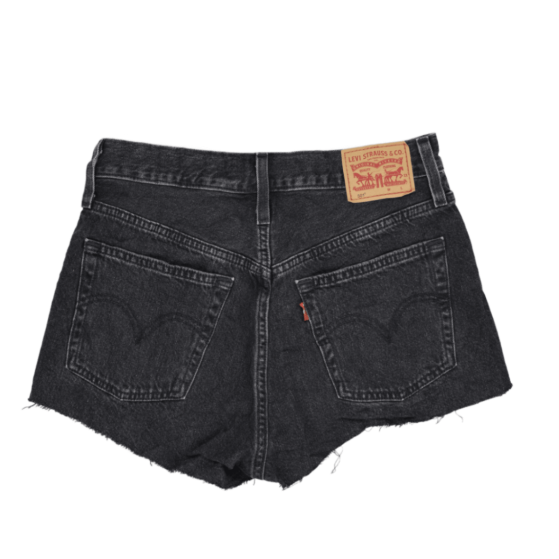 Levi's 501 Vintage Black Denim Shorts Womens W29 100% Cotton 5 Inch Inseam