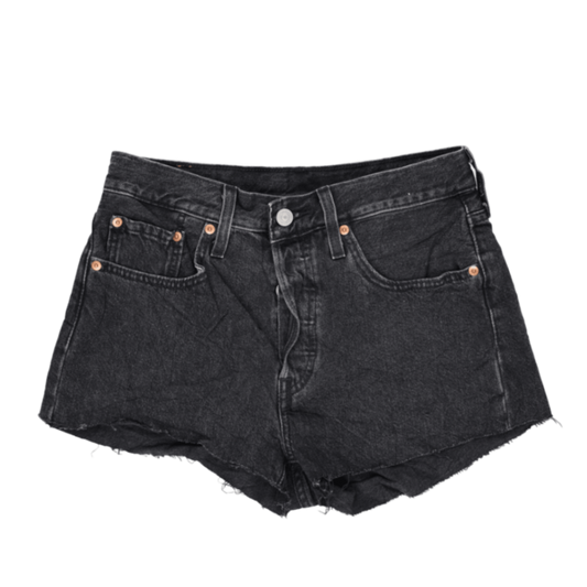 Levi's 501 Vintage Black Denim Shorts Womens W29 100% Cotton 5 Inch Inseam