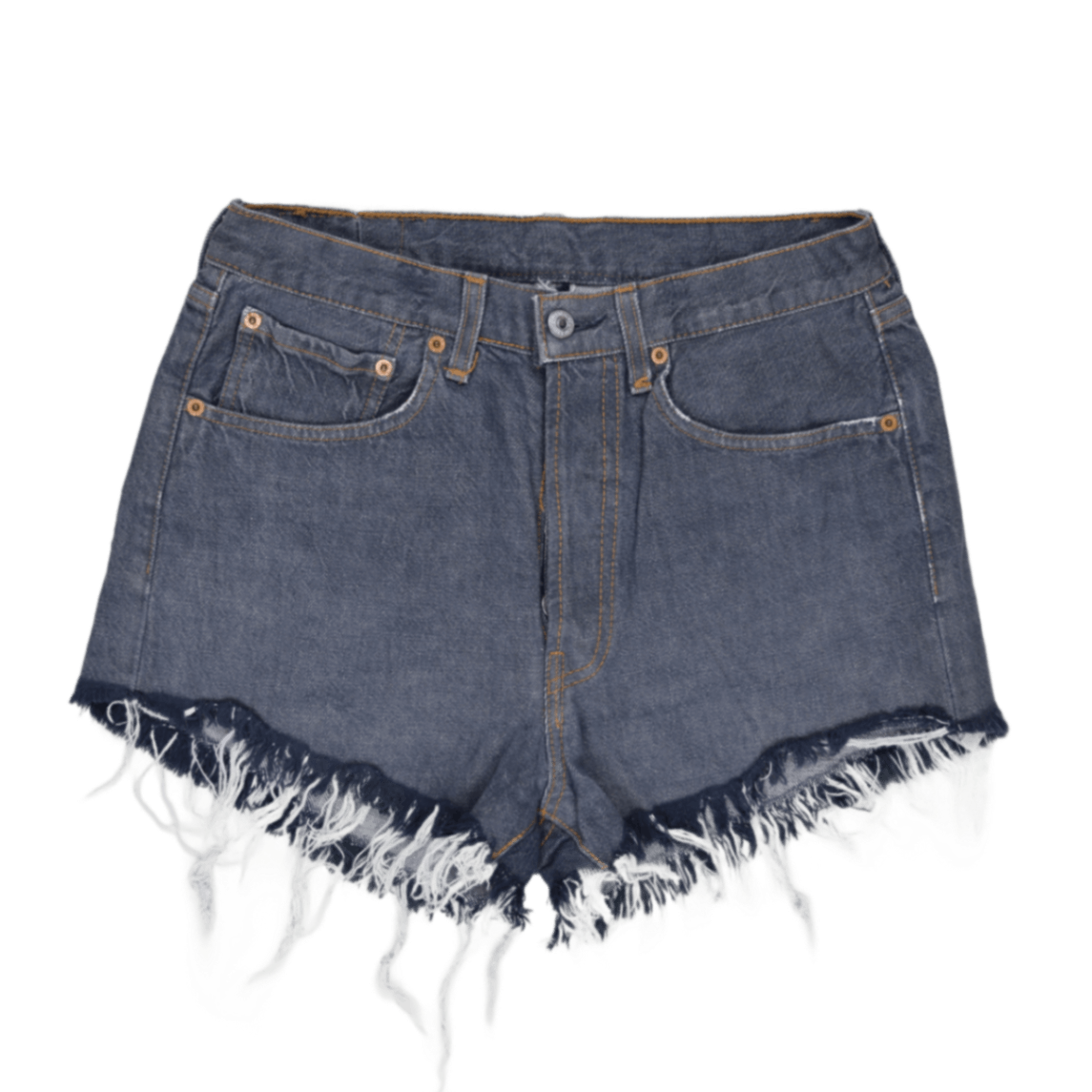 Levi's 501 High Rise Denim Shorts Vintage Blue 38W Cotton Denim