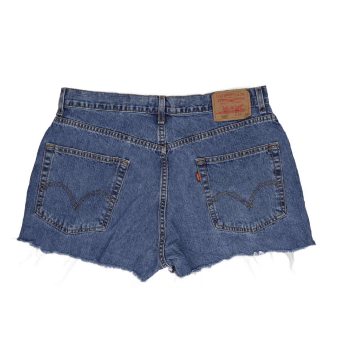 Levi's 569 Loose Straight Denim Cutoff Shorts Blue W34 L32 100 Cotton Vintage