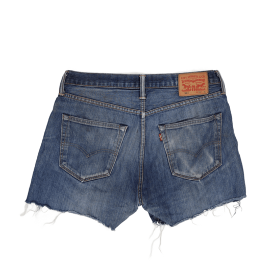 Levi's 501 Distressed Denim Cut-Off Shorts Blue W33 Cotton Vintage