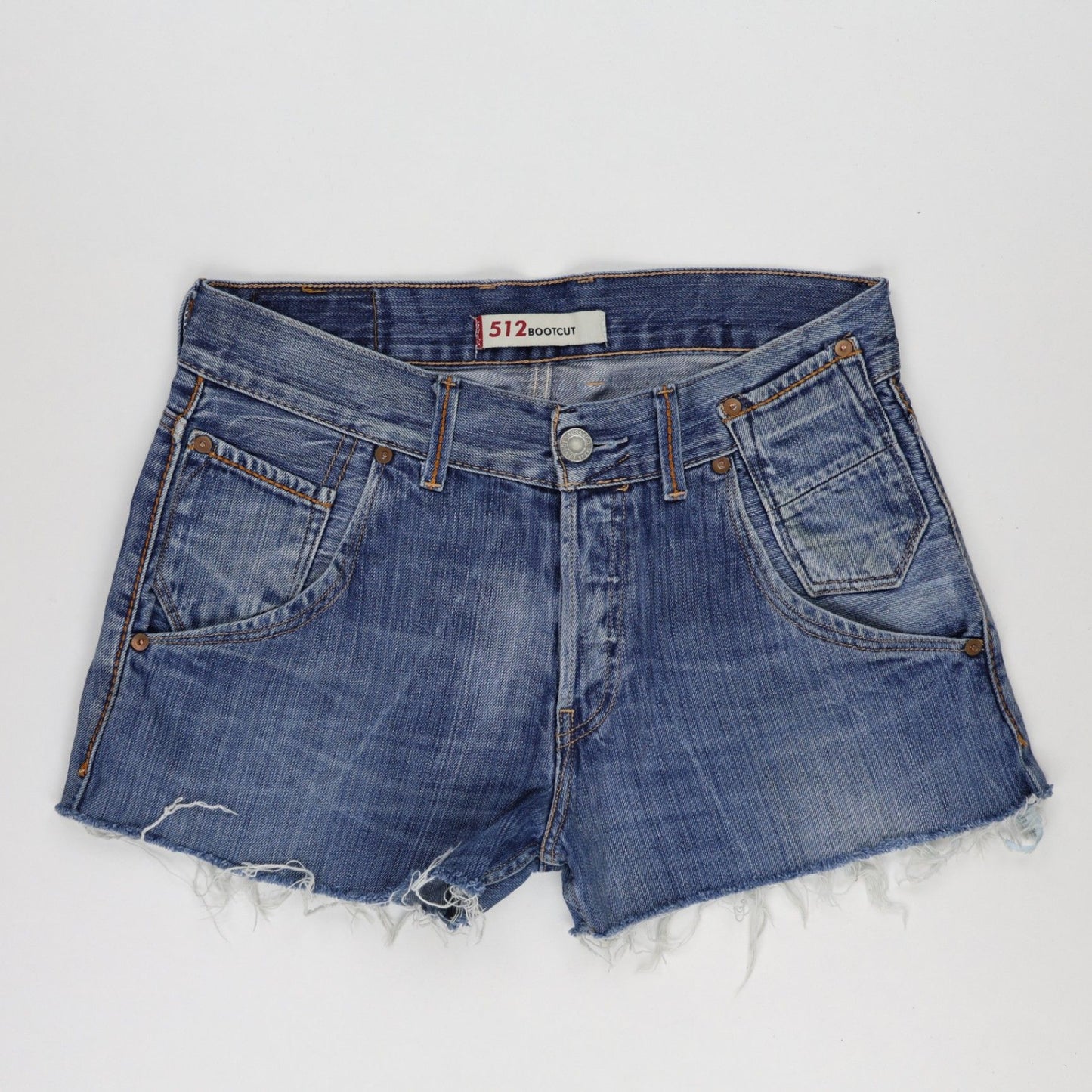 Levi's 512 Vintage Cut-Off Shorts Blue W33 L34 Cotton Denim