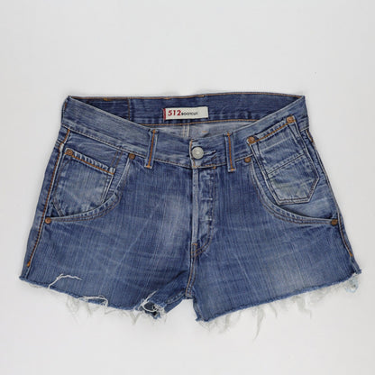 Levi's 512 Vintage Cut-Off Shorts Blue W33 L34 Cotton Denim