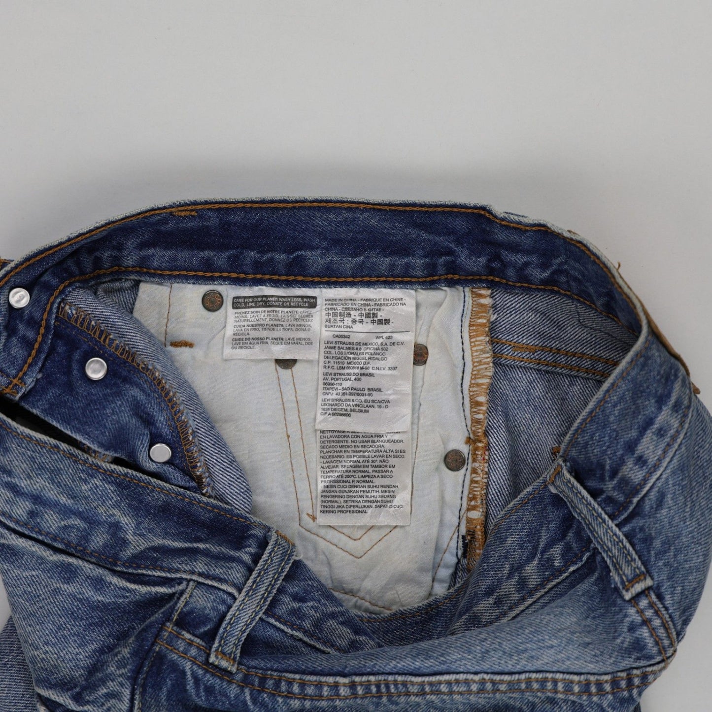 Levi's 501 CT Distressed Denim Shorts Blue W31 100 Percent Cotton Vintage