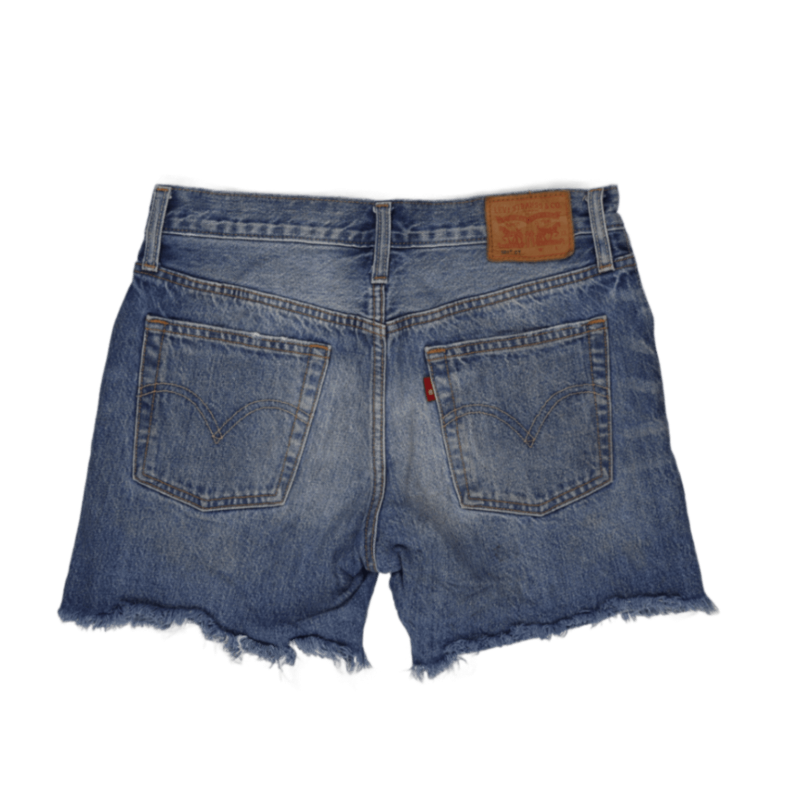 Levi's 501 CT Distressed Denim Shorts Blue W31 100 Percent Cotton Vintage