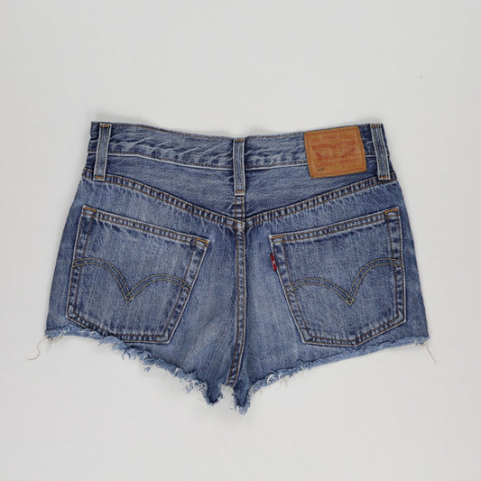 Levi's Vintage 501 High Waisted Distressed Denim Shorts Blue Size 28 Cotton