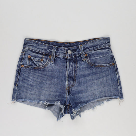 Levi's Vintage 501 High Waisted Distressed Denim Shorts Blue Size 28 Cotton