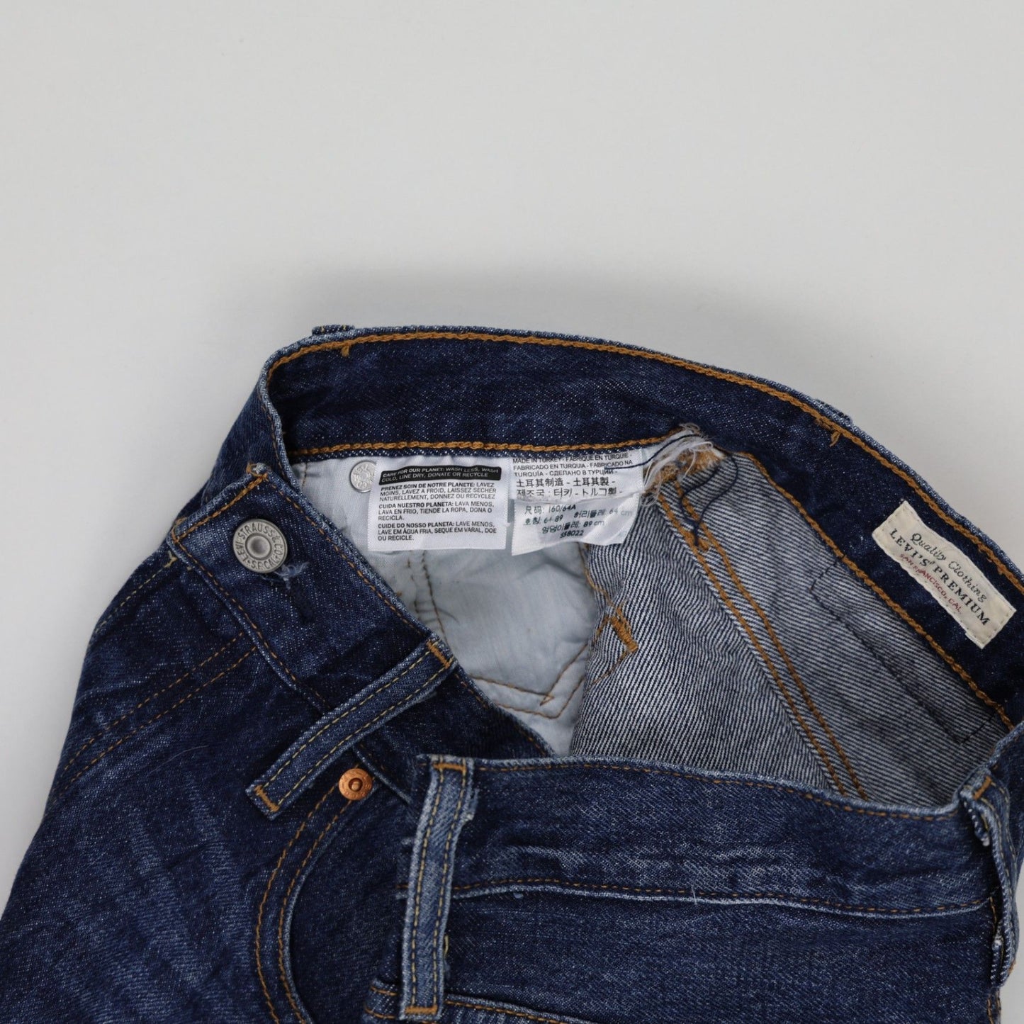 Levi's Premium 501 High Rise Blue Denim Cut-Off Shorts W31 Vintage 100% Cotton