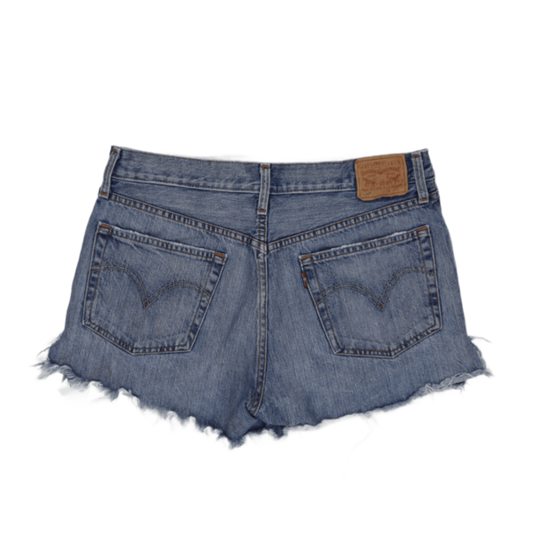 Levi's Women's Vintage Light Blue Cut Off Denim Shorts Size 27 Cotton Blend