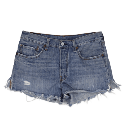 Levi's Women's Vintage Light Blue Cut Off Denim Shorts Size 27 Cotton Blend