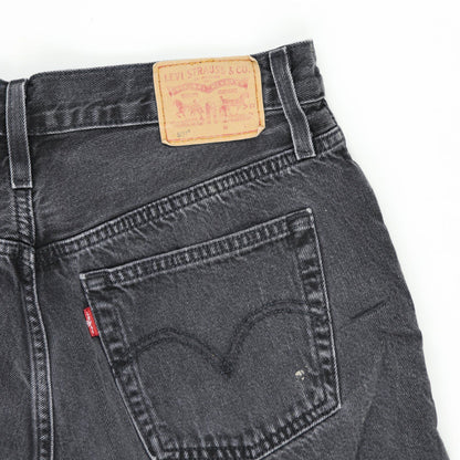 Levi's 501 Black High-Waisted Denim Shorts Womens W28 100 Cotton Vintage