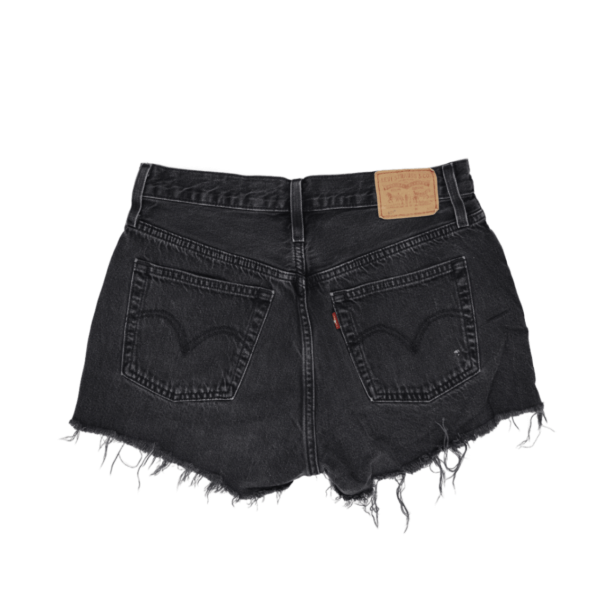 Levi's 501 Black High-Waisted Denim Shorts Womens W28 100 Cotton Vintage