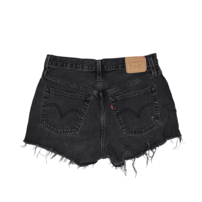 Levi's 501 Black High-Waisted Denim Shorts Womens W28 100 Cotton Vintage