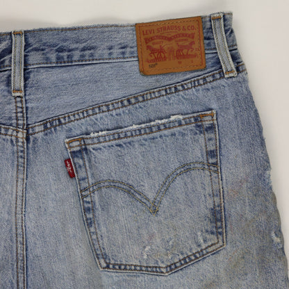 Levi's 501 Distressed Denim Shorts Light Blue W31 100 Cotton Vintage Women's