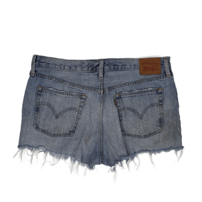 Levi's 501 Distressed Denim Shorts Light Blue W31 100 Cotton Vintage Women's