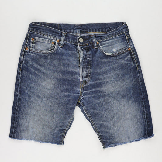 Levi's 501 Vintage Blue Denim Shorts Size 32 100 Cotton