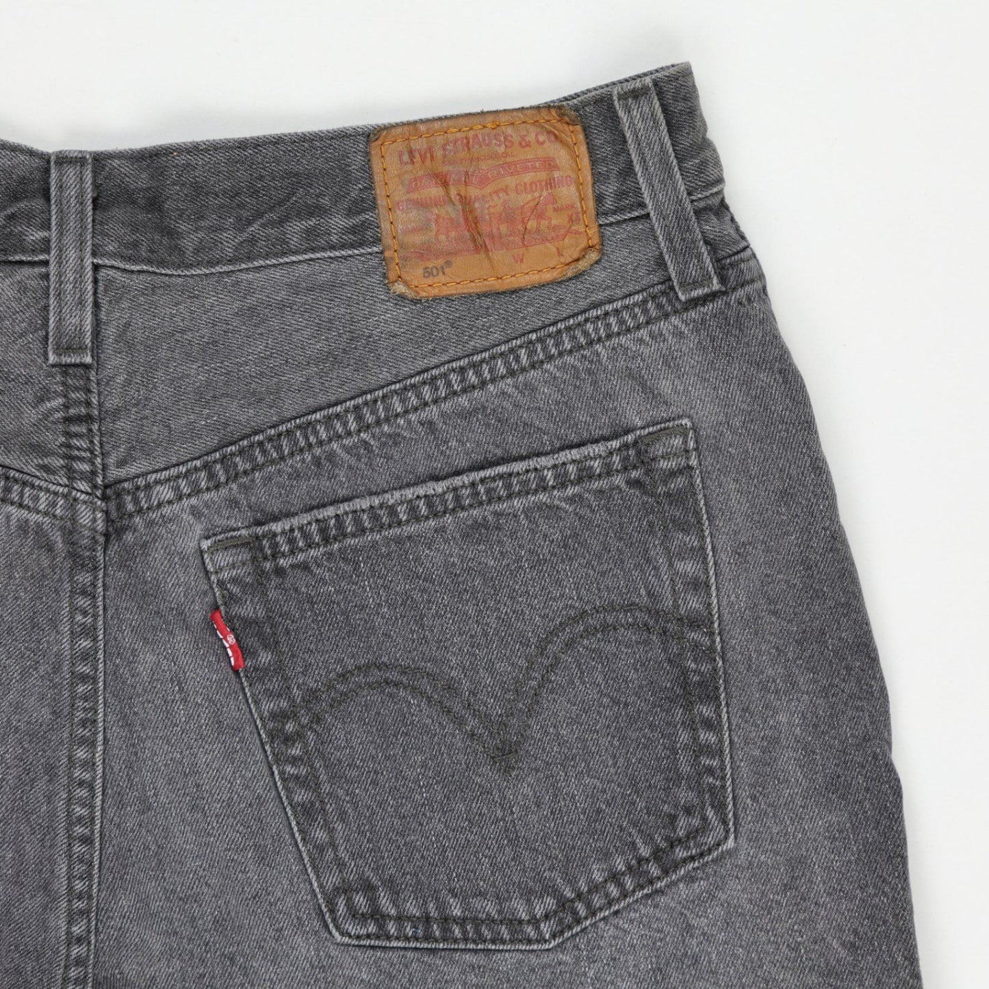Levi's Vintage High-Waisted Cut-Off Shorts Grey W30 Cotton