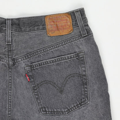Levi's Vintage High-Waisted Cut-Off Shorts Grey W30 Cotton