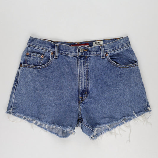 Levi's 550 High Waisted Vintage Denim Shorts Blue Size 14 100 Percent Cotton