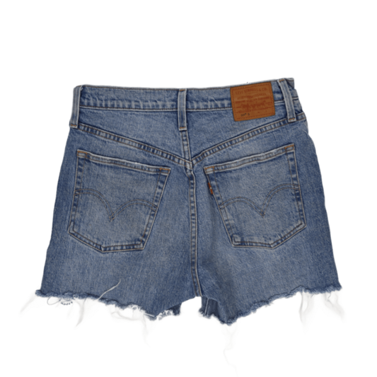 Levi's 501 High-Waisted Frayed Denim Shorts Blue Size S Cotton Vintage