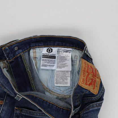Levi's 512 Women's High Rise Distressed Denim Shorts Vintage Blue W29 100% Cotton