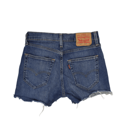 Levi's 512 Women's High Rise Distressed Denim Shorts Vintage Blue W29 100% Cotton